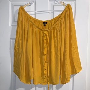 Express XL Button Down Peasant Top